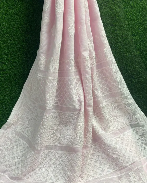 Coral_Chikankari_Kota_Doria_Saree_Pink_Handcrafted