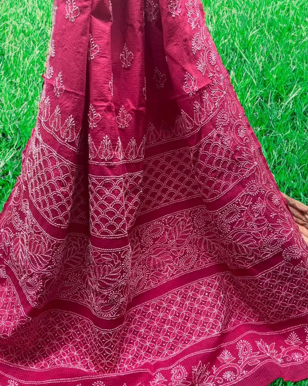 Blush_Chikankari_Kota_Doria_Saree_Pink_Handcrafted