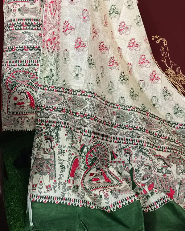 Misty_Madhubani_Wax_Batik_Hand_Dyed_Khadi_Silk_Beige_Suit