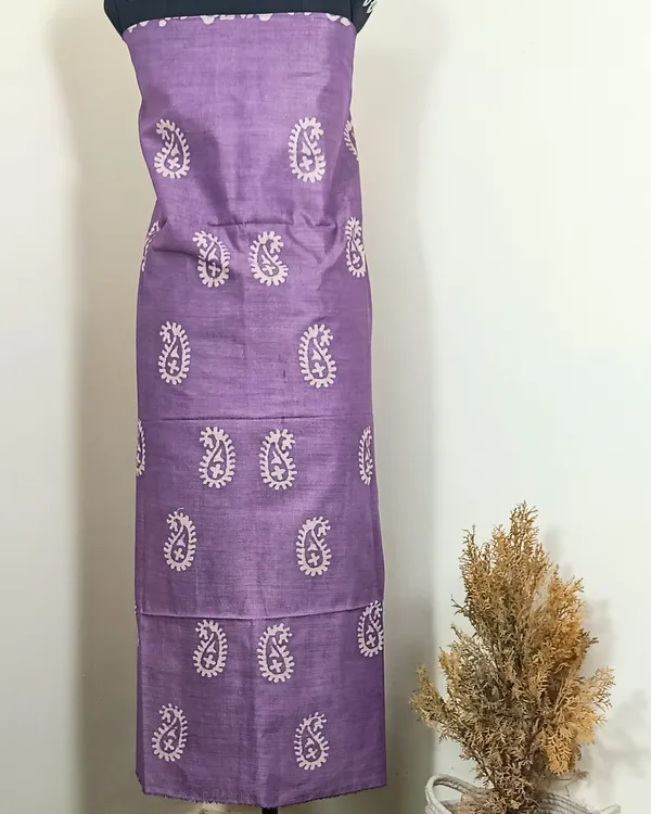 Wax_Batik_Hand_Dyed_Khadi_Silk_Purple_Suit