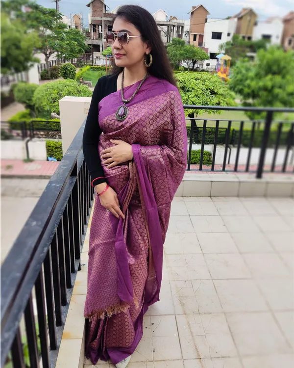 Katan_Silk_Jacquard_Saree_Pinkish_Purple
