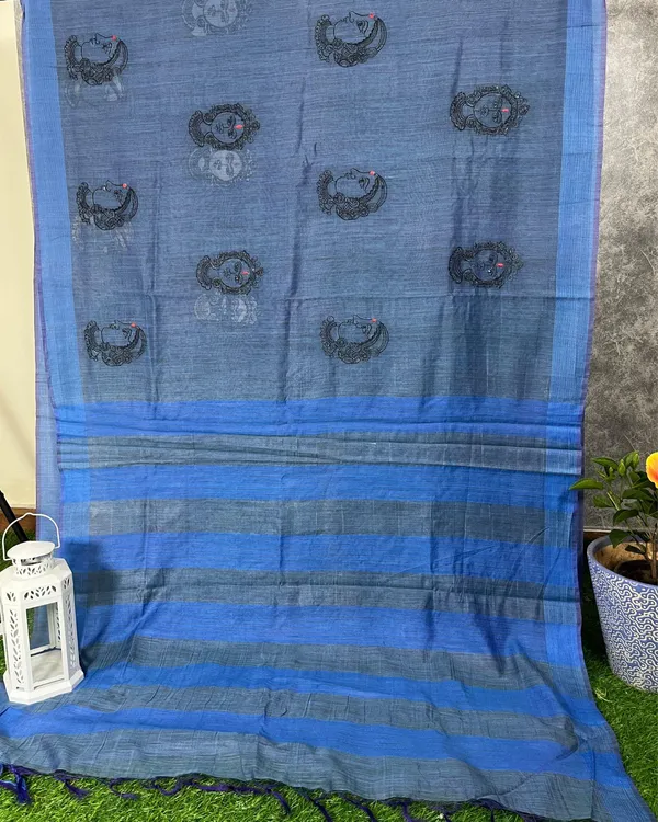 Embroidered_Bansbara_Tussar_Silk_Handloom_Saree_Sky_Blue