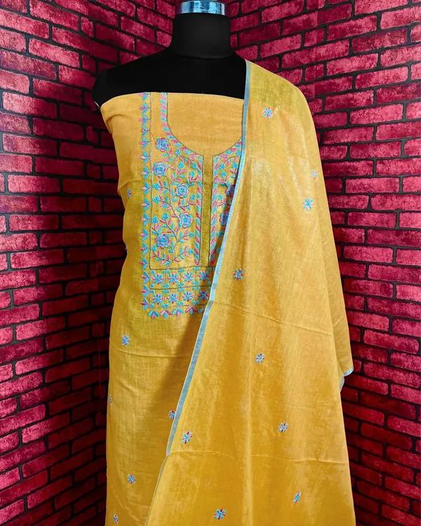 Gulmohar_Pure_Linen_Embroidered_Mustard_Yellow_Suit_Piece
