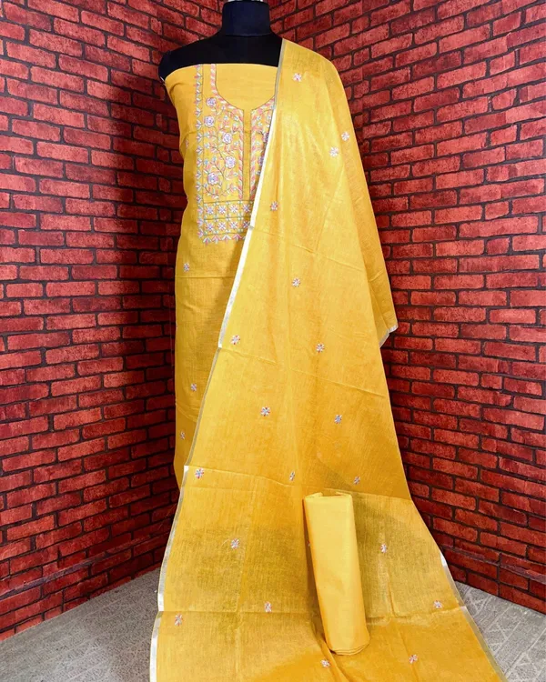 Gulmohar_Pure_Linen_Embroidered_Mustard_Yellow_Suit_Piece