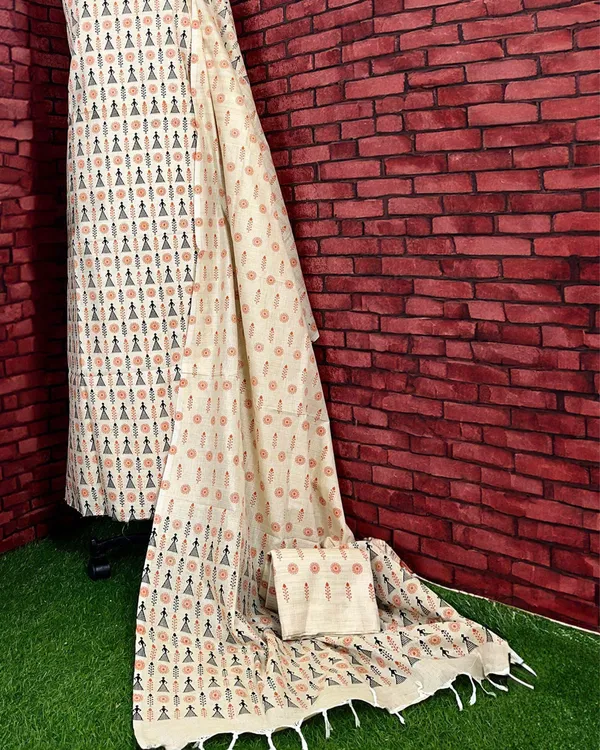 Blossom_Warli_Handblock_Print_Khadi_Silk_Beige_Suit