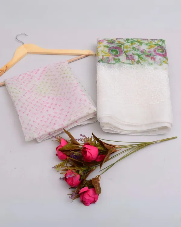 Blockprinted_Kota_Doria_Blissful_White_Emroidered_Saree