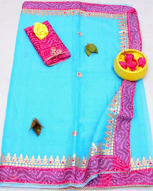 Celestial_Sheen_Kota_Doria_Sky_Blue_Saree