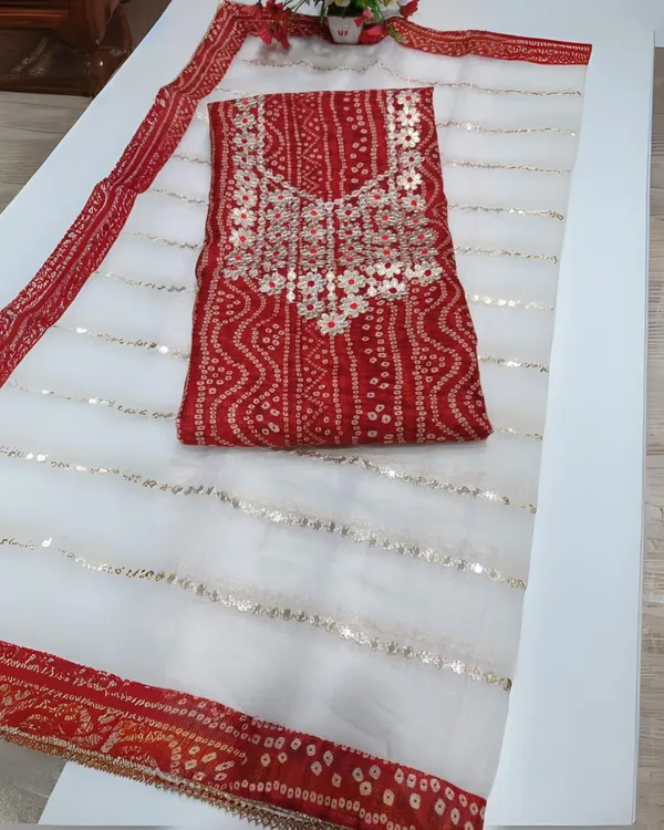 Glimmering_Carmine_Red_Kota_Dori_Suit_(Top+Bottom+Dupatta)