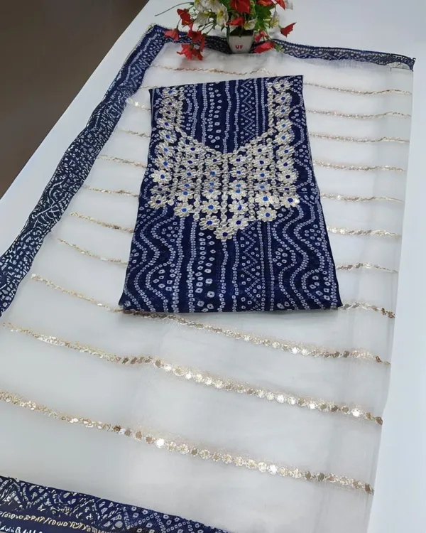 Glimmering_Gulf_Blue_Kota_Dori_Suit_(Top+Bottom+Dupatta)