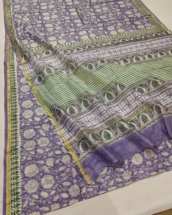Whispering_Petals_Blockprint_Chanderi_Silk_Saree_Deep_Purple