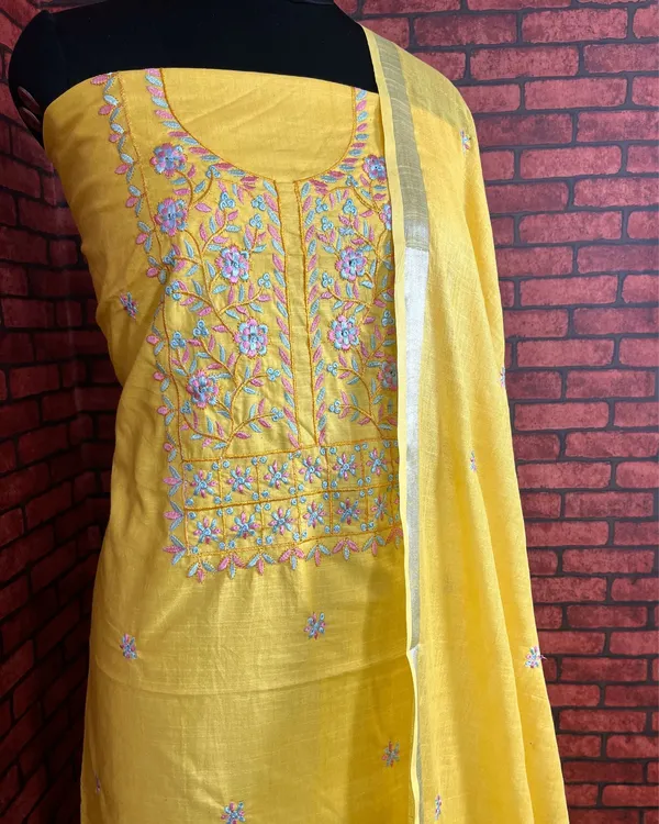 Gulmohar_Slub_Linen_Vivid_Yellow_Unstitched_Suit