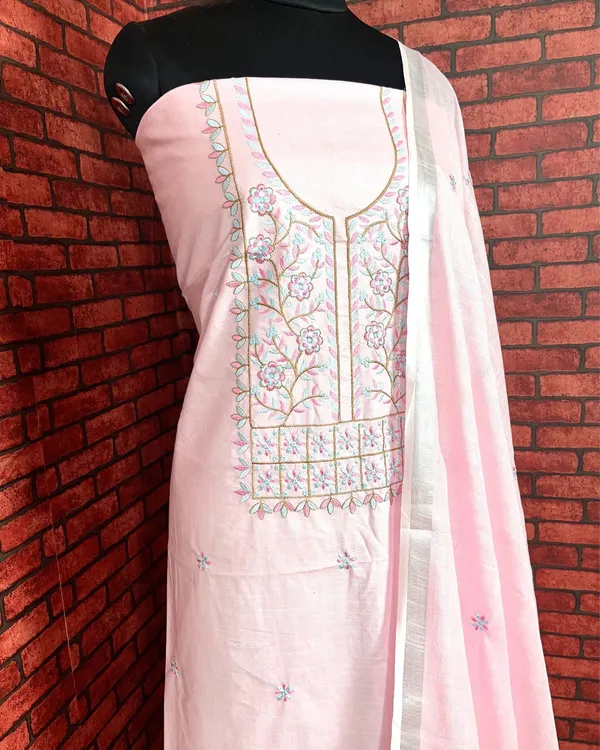 Gulmohar_Slub_Linen_Rose_Pink_Unstitched_Suit