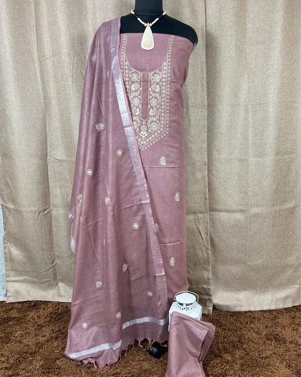 Gulmohar_Slub_Linen_Mauve_Unstitched_Suit