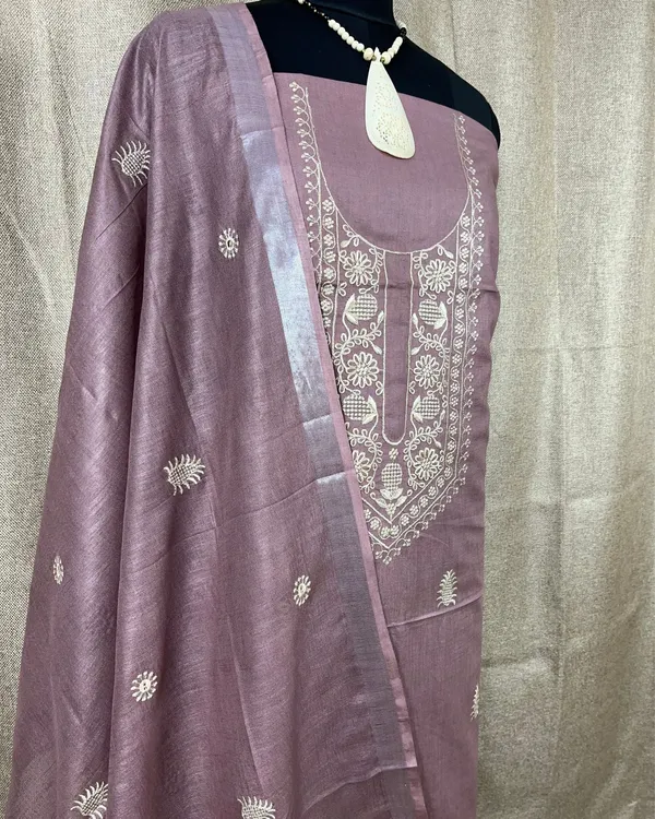 Gulmohar_Slub_Linen_Mauve_Unstitched_Suit