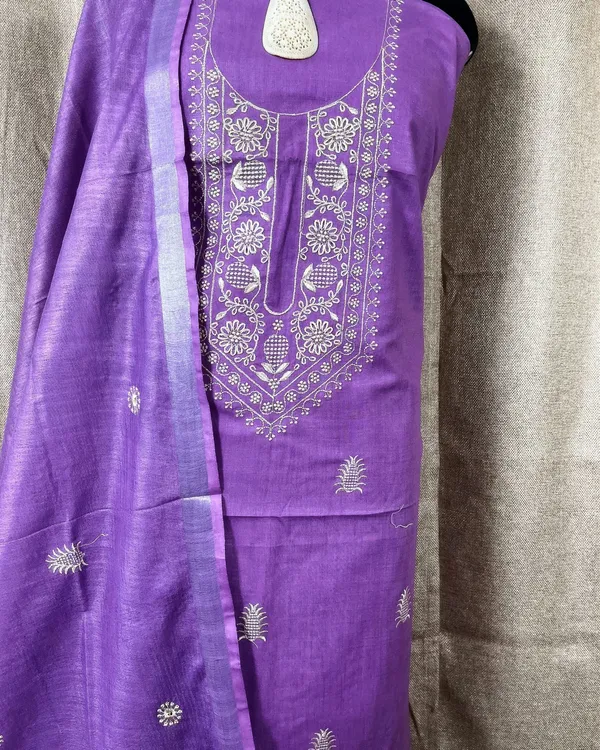 Gulmohar_Slub_Linen_Lavender_Unstitched_Suit