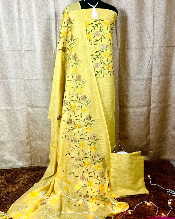 Gulmohar_Khadi_Cotton_Embroidered_Mustard_Yellow_Suit