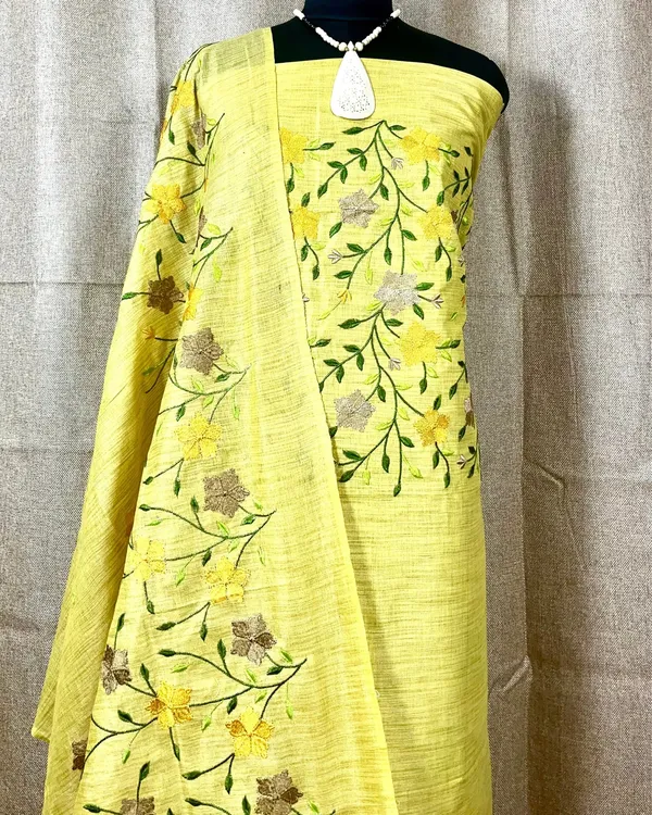 Gulmohar_Khadi_Cotton_Embroidered_Mustard_Yellow_Suit