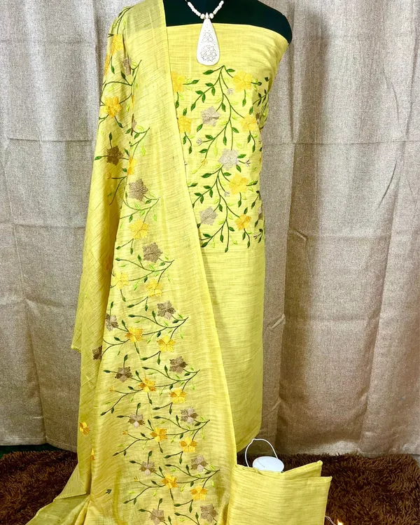 Gulmohar_Khadi_Cotton_Embroidered_Mustard_Yellow_Suit