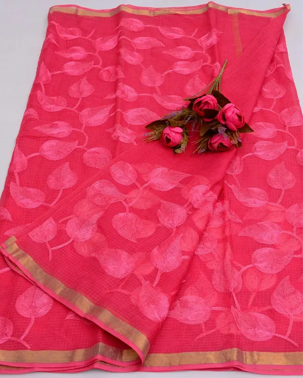 Pankhudi_Kota_Doria_Sweet_Pink_Saree_Embroidered