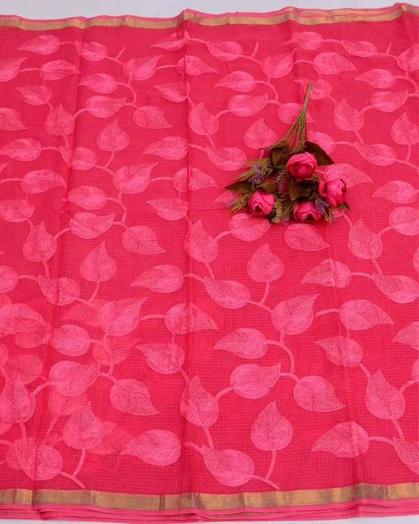 Pankhudi_Kota_Doria_Sweet_Pink_Saree_Embroidered