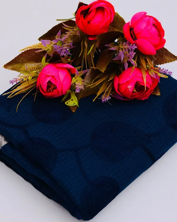 Pankhudi_Kota_Doria_Navy_Blue_Saree_Embroidered