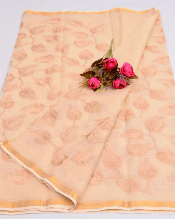 Pankhudi_Kota_Doria_Gentle_Peach_Saree_Embroidered