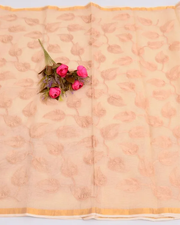 Pankhudi_Kota_Doria_Gentle_Peach_Saree_Embroidered