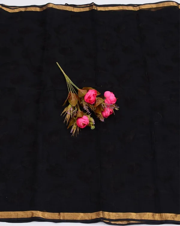 Pankhudi_Kota_Doria_Intense_Black_Saree_Embroidered