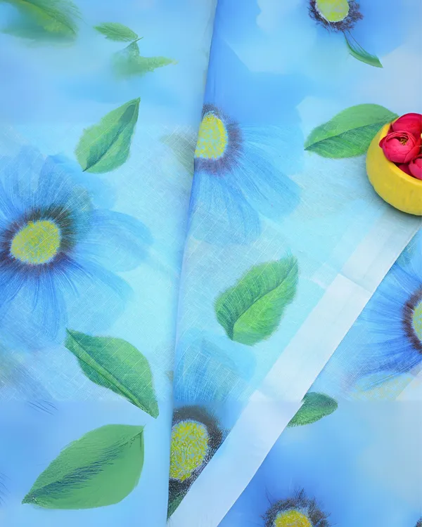 Chitralekha_Hand_Painted_Kota_Linen_Deep_Blue_Saree