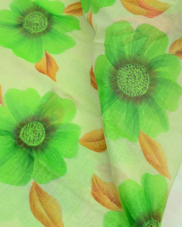Chitralekha_Hand_Painted_Kota_Linen_Earthy_Green_Saree