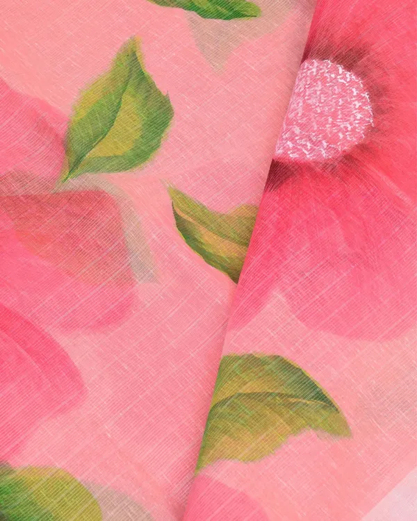 Chitralekha_Hand_Painted_Kota_Linen_Rose_Pink_Saree