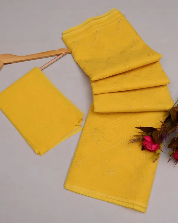 Pankhudi_Kota_Doria_Sunny_Yellow_Saree_Embroidered
