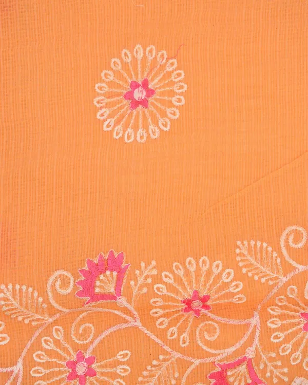 Kashidakari_Embroidered_Kota_Doria_Salmon_Peach_Saree