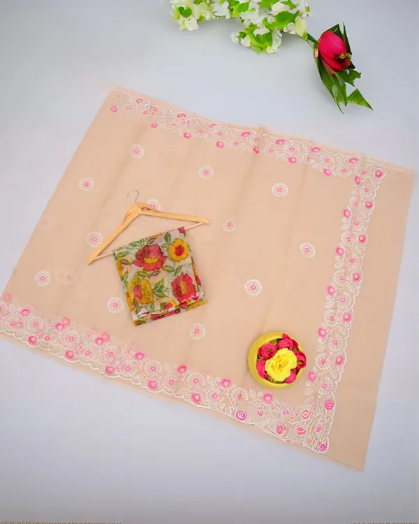 Kashidakari_Embroidered_Kota_Doria_Light_Peach_Saree