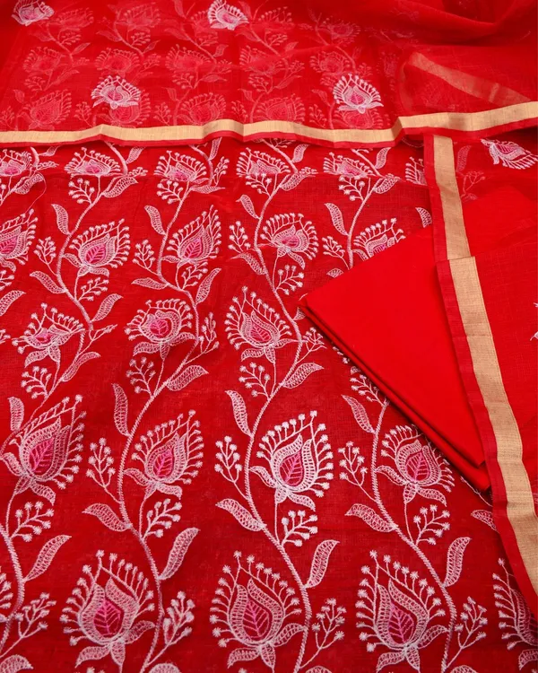 Kashidakari_Embroidered_Kota_Doria_Rich_Maroon_Suits