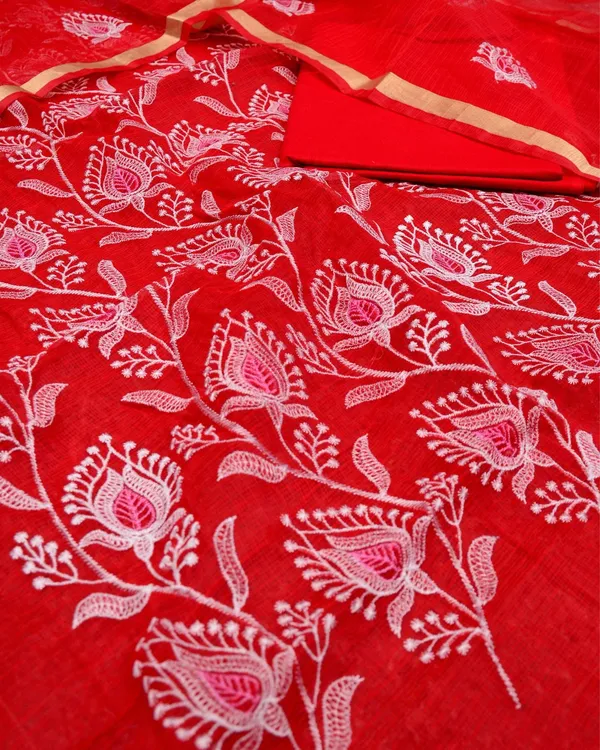 Kashidakari_Embroidered_Kota_Doria_Rich_Maroon_Suits