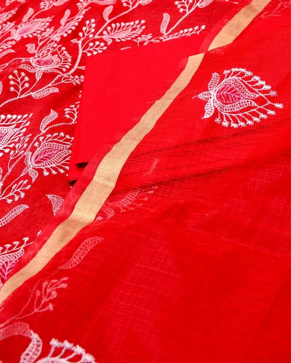 Kashidakari_Embroidered_Kota_Doria_Rich_Maroon_Suits
