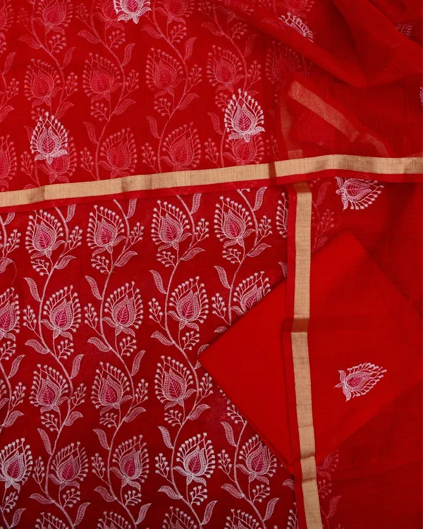 Kashidakari_Embroidered_Kota_Doria_Rich_Maroon_Suits