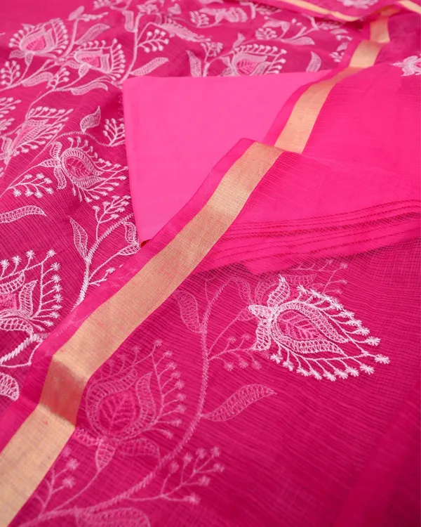 Kashidakari_Embroidered_Kota_Doria_Magenta_Pink_Suits