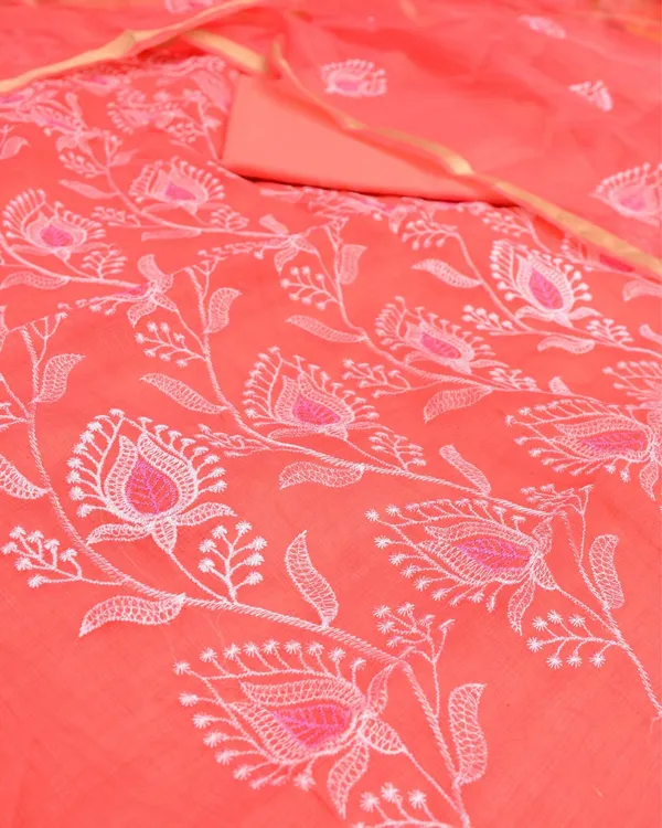 Kashidakari_Embroidered_Kota_Doria_Warm_Red_Suits