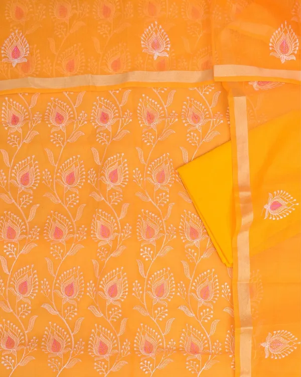 Kashidakari_Embroidered_Kota_Doria_Sunny_Orange_Suits