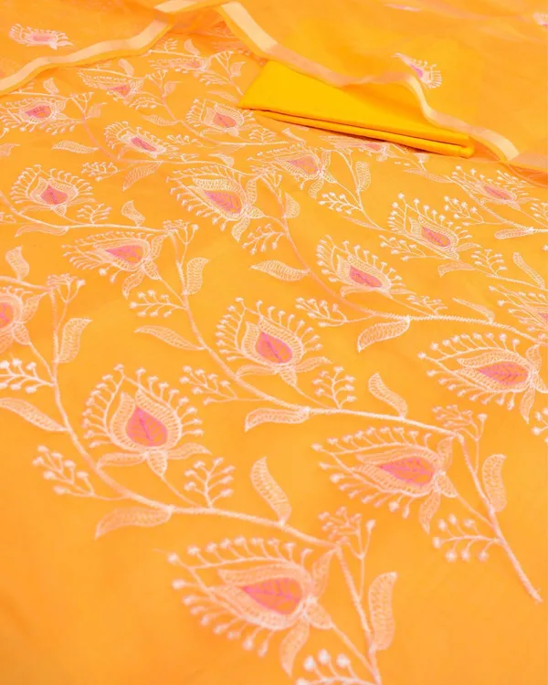 Kashidakari_Embroidered_Kota_Doria_Sunny_Orange_Suits
