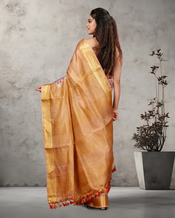 Shiromani_Tissue_Linen_Golden_Brown_Embroidered_Saree