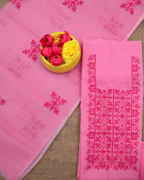 Kashidakari_Kota_Doria_Embroidered_Dark_Pink_Suit