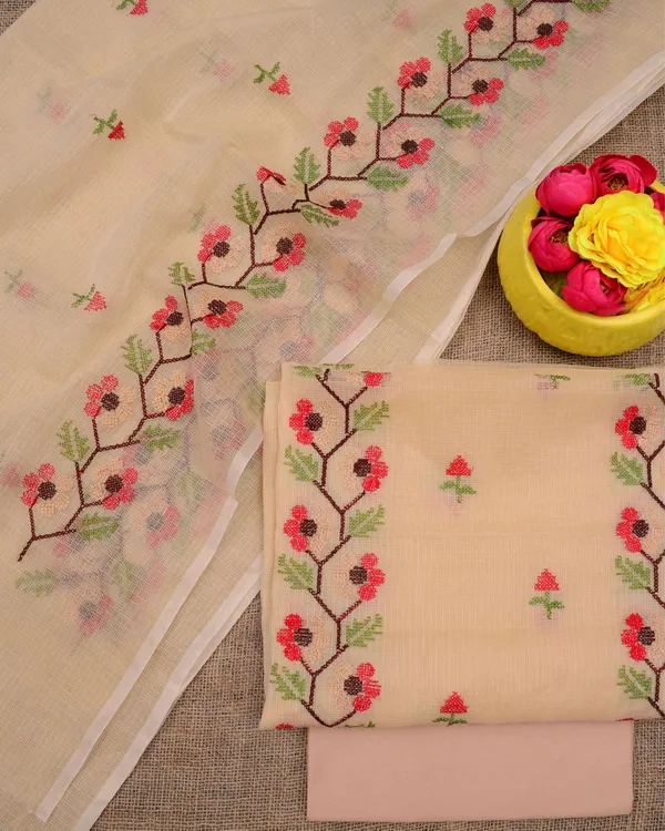 Kashidakari_Kota_Doria_Embroidered_Pastel_Peach_Suit