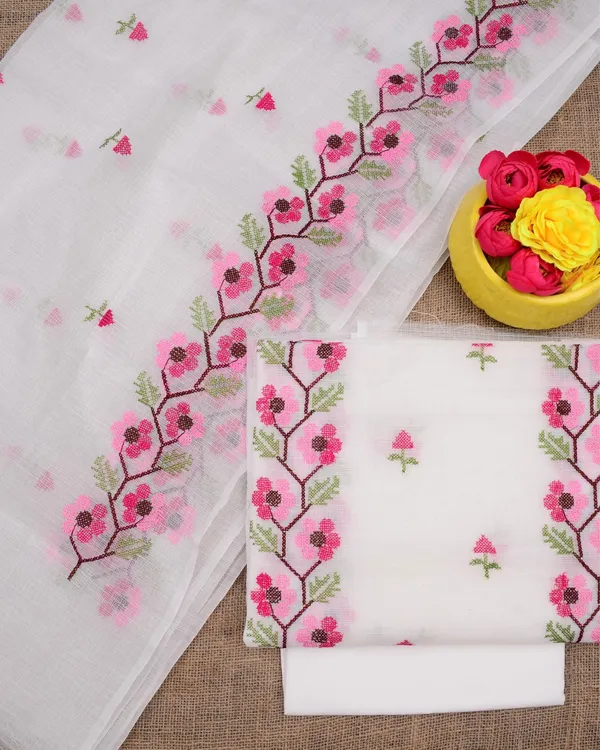 Kashidakari_Kota_Doria_Embroidered_Bright_White_Suit
