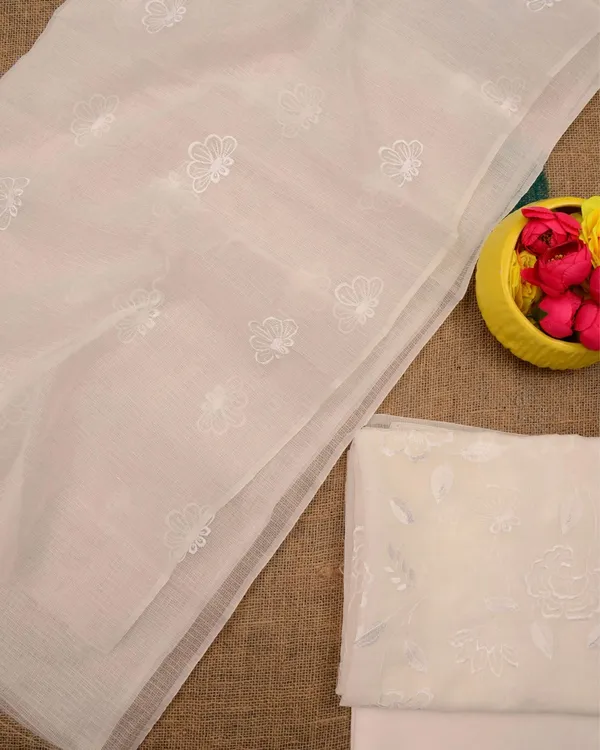 Kashidakari_Kota_Doria_Embroidered_Ivory_White_Suit