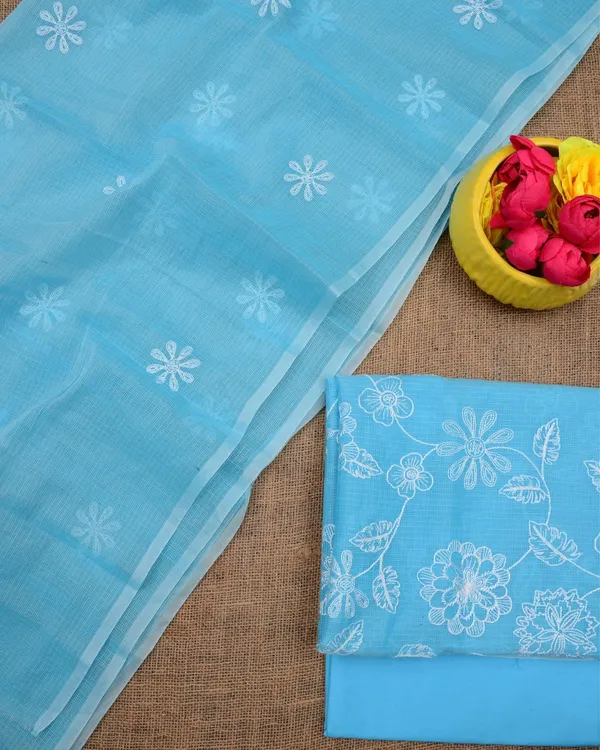 Kashidakari_Kota_Doria_Embroidered_Electric_Blue_Suit