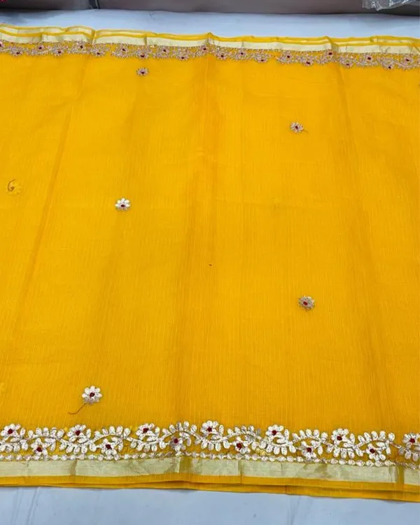 Gilded_Grace_Kota_Cotton_Gota_Patti_Yellow_Saree