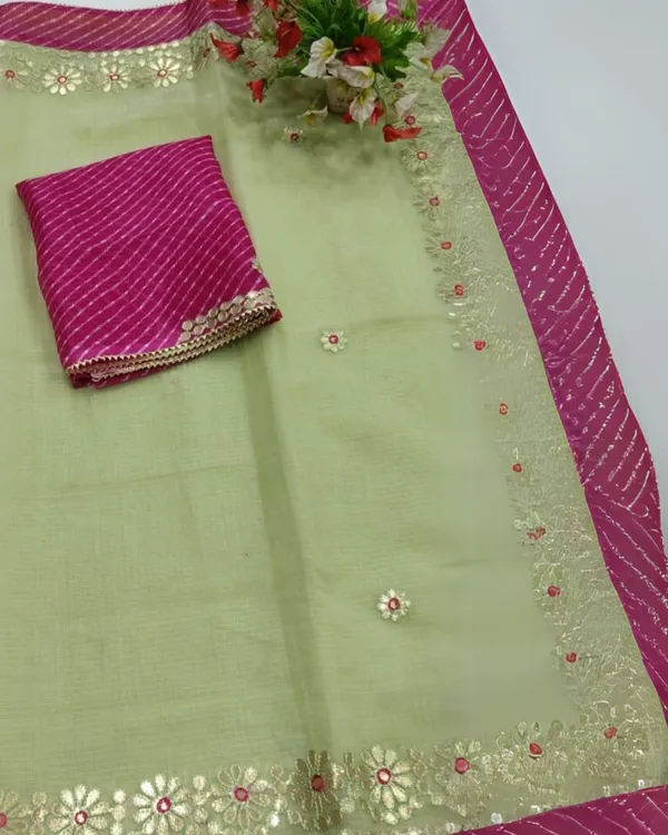 Gilded_Grace_Kota_Cotton_Gota_Patti_Saree_Light_Green